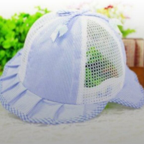 NEW Cotton Baby 👒 Sun Hat 🌞100% Cotton Adjustable  Size 6 - 24M - Picture 3 of 4